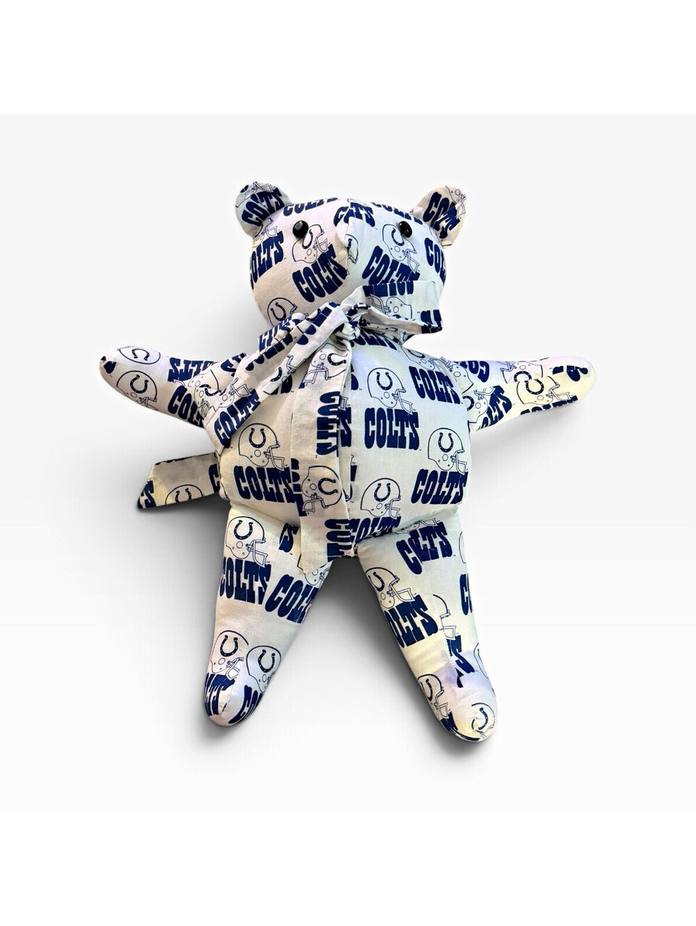 NFL Indianapolis Colts Plush Figure Teddy Bear Stuffed Animal White/Blue